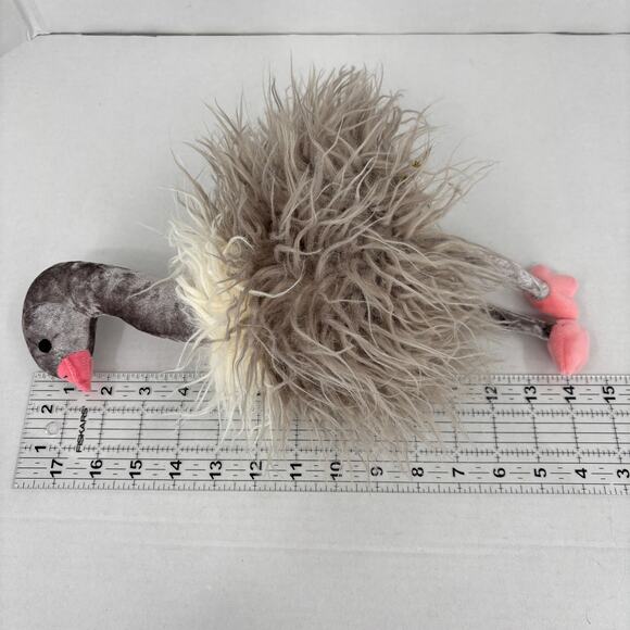 Bunnies By The Bay Ozzy Ostrich Furriends Gray Plush Bird Stuffed Animal 14 Inch - Picture 8 of 9